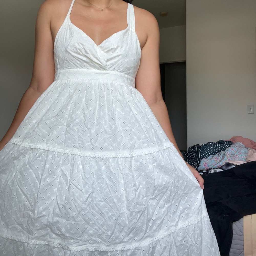 White maxi sundress